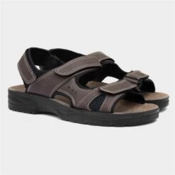 Red Fish Mens Easy Fasten Sandal In Brown -Deals Shoes Store 594032 2 L06.20220725000049