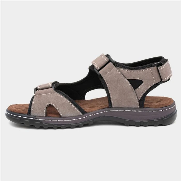 Hobos Mens Light Brown Sporty Easy Fasten Sandal 4 Hobos Mens Light Brown Sporty Easy Fasten Sandal - Image 2