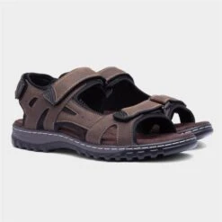 Hobos Mens Brown Easy Fasten Sandal -Deals Shoes Store 594095 2 L06.20230519000115