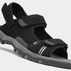 Hobos Mens Black Easy Fasten Sandals -Deals Shoes Store 594098 2 L05.20230512000137