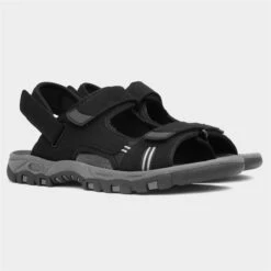 Hobos Mens Black Easy Fasten Sandals -Deals Shoes Store 594098 2 L06.20230512000137