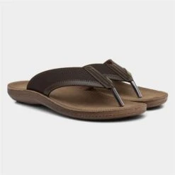 Red Fish Mens Brown Toe Post Sandal -Deals Shoes Store 59465 2 L06.20230719000023