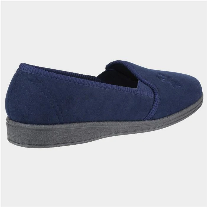 Mirak Mens Stag Slip On Slipper In Blue 3 Mirak Mens Stag Slip On Slipper In Blue