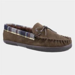 Cotswold Sodbury Mens Brown Moccasin Slipper