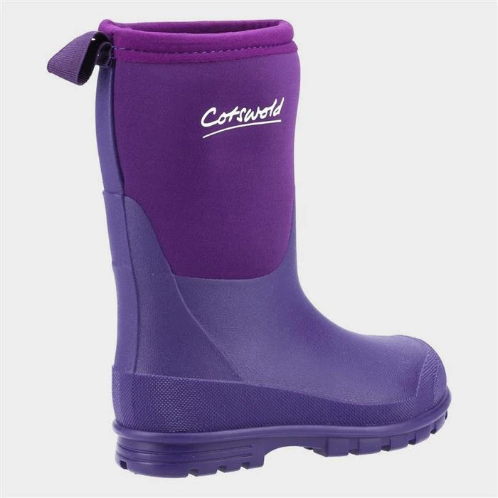 Cotswold Hilly Neoprene Kids Purple Welly 4 Cotswold Hilly Neoprene Kids Purple Welly - Image 2