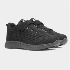 XL Eden Kids Black Mesh Easy Fasten Trainer -Deals Shoes Store 820042 2 L06.20230127000528